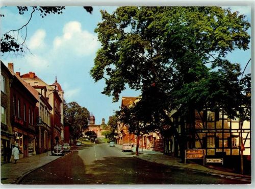 Bensberg Schloß-Straße Rückseite mit Abschürfungen bzw Kleberesten