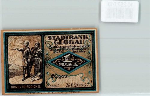 Glogau Notgeld 1 Mark König Friedrich II. Erstürmung von Glogau