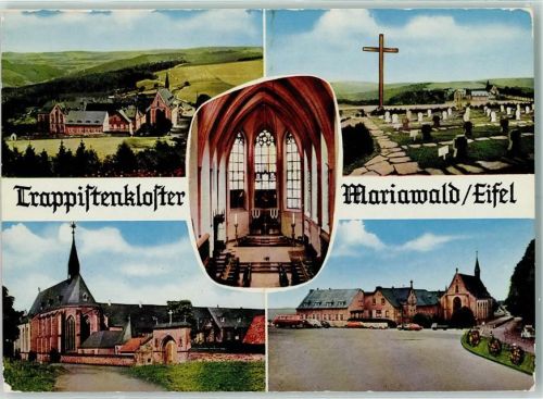 Mariawald Rückseite mit Abschürfungen bzw Kleberesten Trappistenkloster