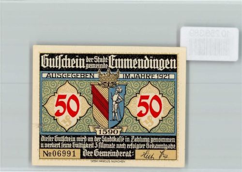 Emmendingen Notgeld 50 Pfennig