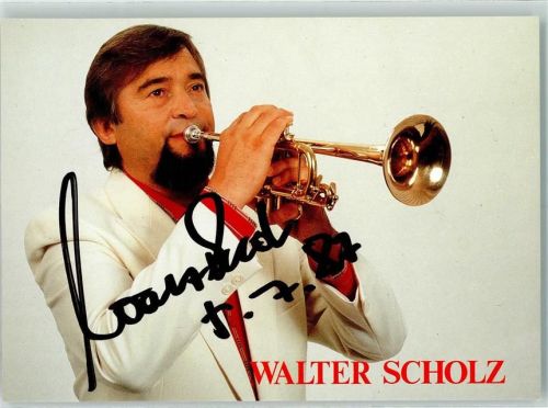 Walter Scholz Trompete Originalautogramm Schlagersänger