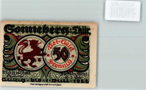 Sonneberg Notgeld 50 Pfennig