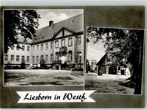 Liesborn Rückseite mit Abschürfungen bzw Kleberesten Museum