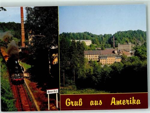 Arnsdorf Rückseite mit Abschürfungen bzw Kleberesten Muldentalbahn Haltestelle Amerika