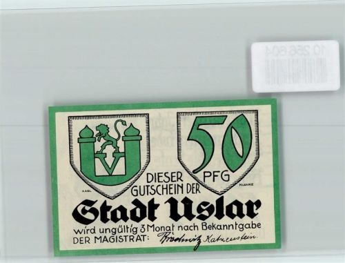 Uslar Notgeld 50 Pfennig