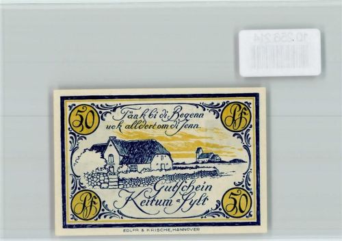 Keitum Notgeld Bauernhaus