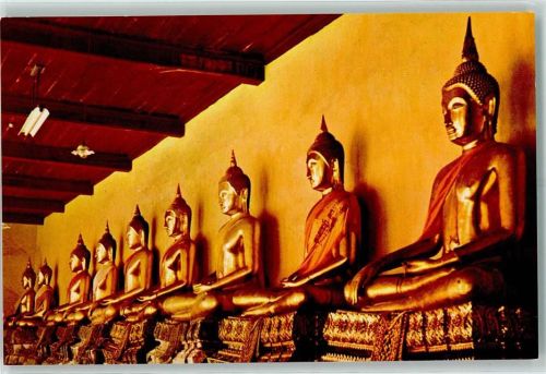 Bangkok Images of Budhist Phra from many places of Thailand can be seen at Wat or Temple Pho