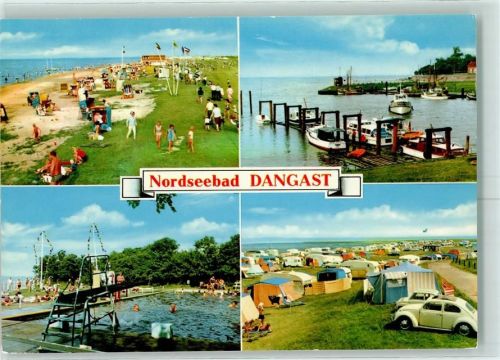 Dangast Badestrand Schwimmbad Campingplatz Bootsanlegestelle VW Käfer