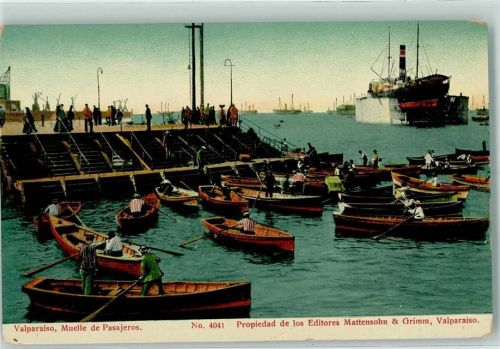 Valparaiso 1909 Muelle de Pasajeros - Nr. 4041 Propiedad Mattensohn & Grimm