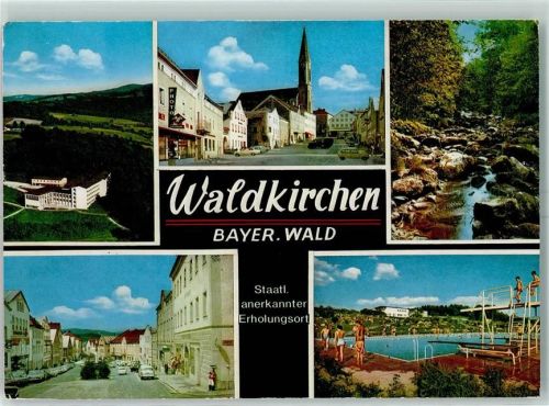 Waldkirchen Schwimmbad Marktplatz Kirche Photogeschäft