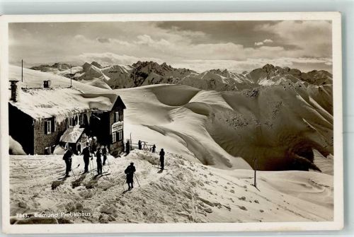Nebelhorn Gipfelhütte Edmund Propst Haus Winter Langläufer Zusatzstempel