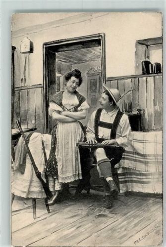 1902 Foto Ch. Scolik - Bauern Zither Gerwehr