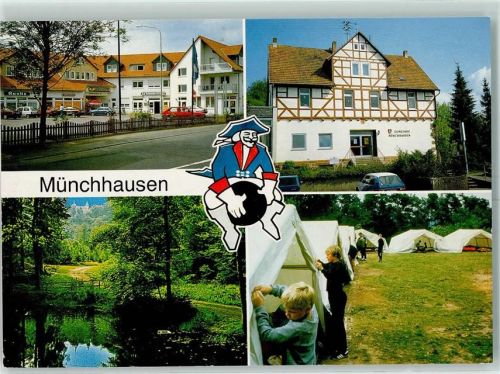 Münchhausen Gemeindehaus Campingplatz Münchhausen auf der Kanonenkugel