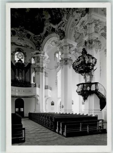 Bad Schussenried Wallfahrtskirche Steinhausen Innenansicht Kirchenorgel