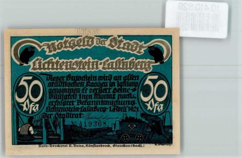 09350 O9275 Lichtenstein /Sa. - Notgeld Scherenschnitt