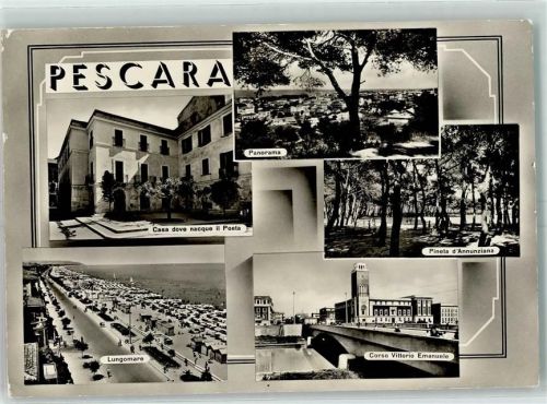 Pescara Casa dove nacque il Poeta Pineta d'Annunziana Lungomare Corso Vittorio Emanuele