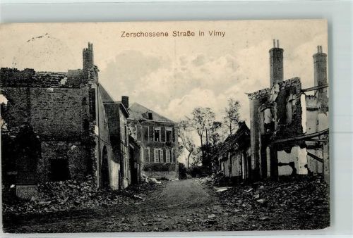 Vimy 1915 Straße WK I Feldpost