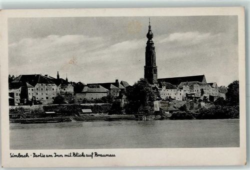 Simbach Partie am Inn Blick auf Braunau
