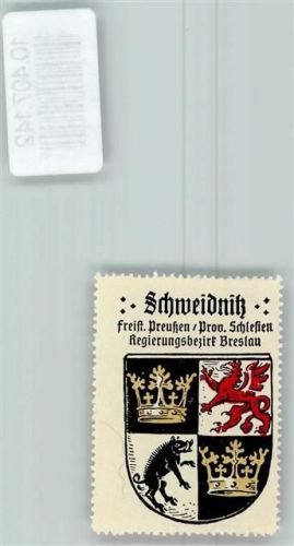 Schweidnitz Vignette Wappen Kaffee Hag 1920-1940