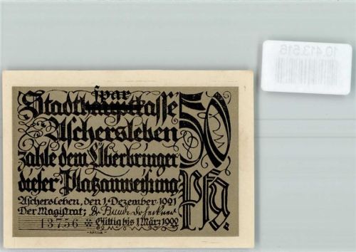 Aschersleben Notgeld