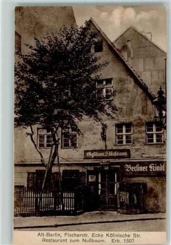 38226 W3320 Lichtenberg - Gasthaus Retaurant zum Nußbaum Fischerstraße Ecke Köllnische Straße Berliner Kindl
