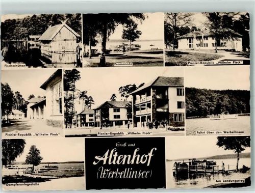 Altenhof Werbellinsee Fischerhütten Pionier Republik Wilhelm Pieck Dampferanleger