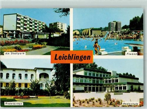 42799 W5653 Leichlingen Rheinland - Am Stadtpark Roderbirken Realschule Schwimmbad