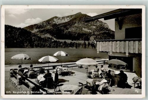 Spitzingsee Cafe St. Bernhard Terrasse Notopfermarke Berlin