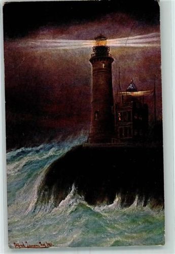 Arkona Leuchturm sign. Alfred Jensen