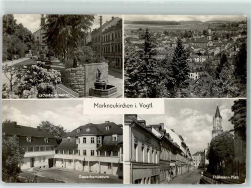 Markneukirchen Zschucke-Brunnen Gewerbemuseum Thälmann-Platz