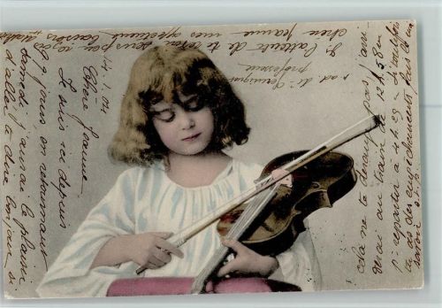 1904 Mädchen mit einer Geige AK Verlag P.F.B. Serie 3305