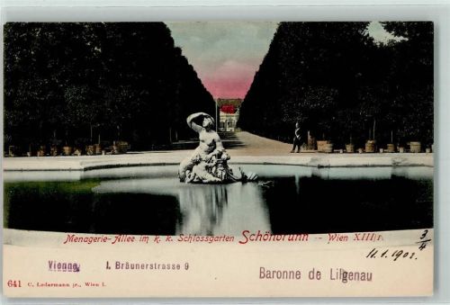 Wien 1902 Menagerie-Allee Schloßgarten Schönbrunn