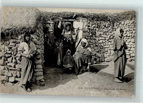 1905 Nr. 102 Gourbi Nomadenfamilie , gute Erhaltung