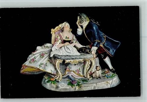 Serie 123 Nr. 916 Figur - Reifrockdame und Herr AK Gute Erhaltung