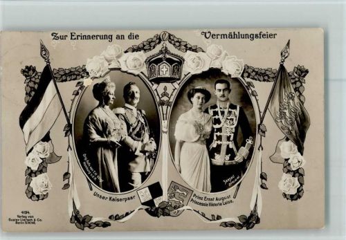 Nr. 4194 Liersch - Erinnerung an die Vermählung Prinzessin Viktoria Luise AK Beisetzun der Kaiserin - NPG Nr. 9 AK Gute Erhaltung