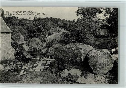 Huelgoat 1910 Entree du chaos du Moulin , gute Erhaltung