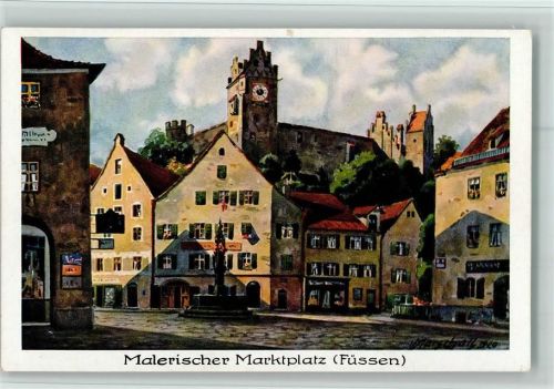 Füssen sign V. Marschall - Bodenseeverlag Nr. 789 AK Gute Erhaltung