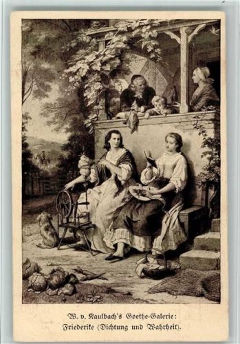 Wilhelm v. Kaulbach - Goethe Galerie Serie XXI Nr. 3 - gute Erhaltung