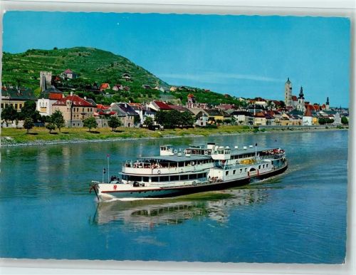 Stein an der Donau Motorschiff "Stadt Passau". sehr gute Erhaltung AK Binnenschiff