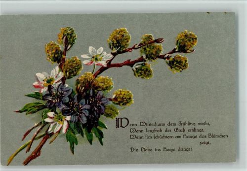 S.V.D. Serie 3261-2 - Gedicht und Blumengesteck