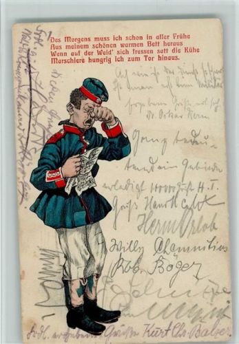 1910 Marschiere hungrig ich zum Tor hinaus - AK