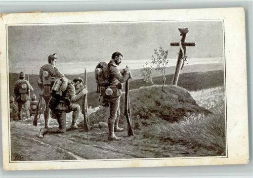 1914 Grab eines gefallenen Soldaten AK
