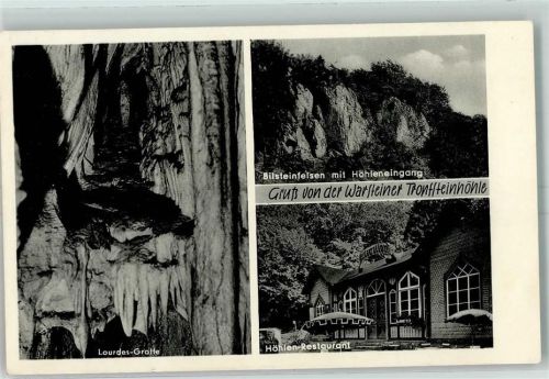 Warstein Lourdes Grotte Bilsteinfelsen Höhleneingang Höhlenrestaurant
