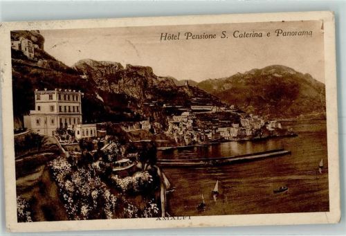Amalfi Hotel Pensione S. Caterina Ort lt. Stempel