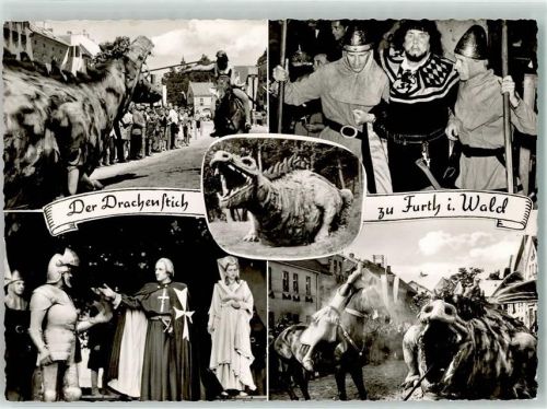 93437 W8492 Furth im Wald - Drachenstich zu Furth Drache Ritter