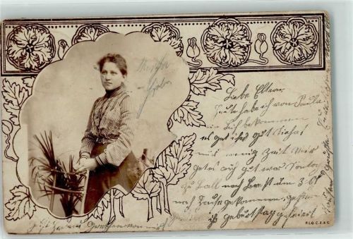 Frauenbild Fotomontage 1902 Gebrauchsspuren