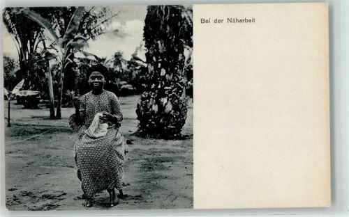 Frau bei der Näharbeit , Volkstypen Verlag der Mission der deutschen Baptisten