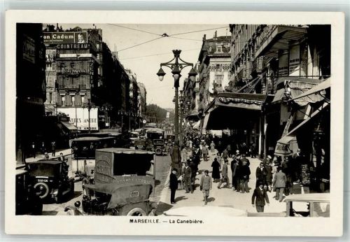 Marseille la Canebiere Oldtimer Straßenbahn