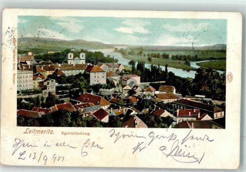 Litomerice 1901 Egermündung
