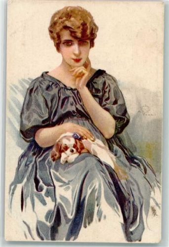 1925 - 1930 Frau mit einem kleinen Hund Serie 262-4
